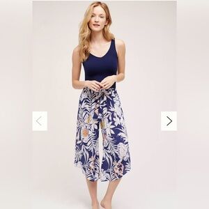 Anthropologie E By Eloise Kalalau Cropped Sleep Pants Exotic prints sz S
